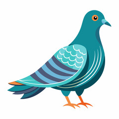 pigeon color bird vector silhouette illustration svg file
