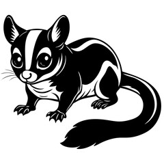sugar glider vector silhouette illustration svg file
