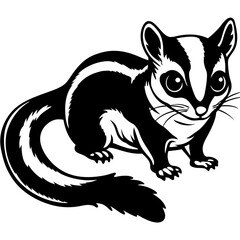 sugar glider vector silhouette illustration svg file
