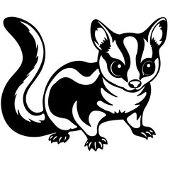 sugar glider vector silhouette illustration svg file
