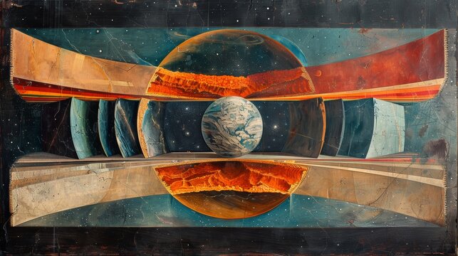 A detailed illustration of Earth's cross-section, showing its layers from the crust to the core, providing a scientific perspective on the planet's terrestrial structure.