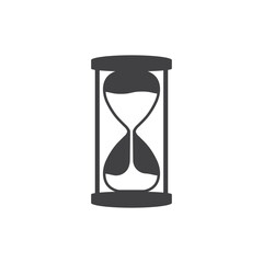 Hourglass icon in flat style. Sandglass vector illustration on isolated background. Sand clock sign business concept.