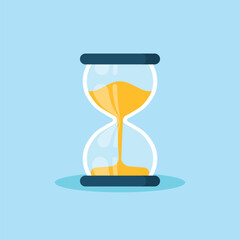 Hourglass icon in flat style. Sandglass vector illustration on isolated background. Sand clock sign business concept.
