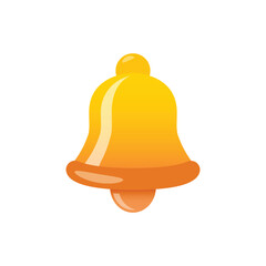 Notification bell icon in flat style. Incoming inbox message vector illustration on isolated background. Ringing bell sign business concept.