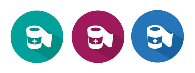 Icon for bandage vector illustration in flat.