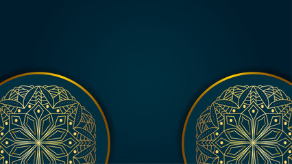 Luxurious style golden mandala background. Ornamental beautiful element.