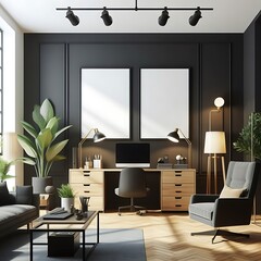 A room style interior set design with white furniture and a wall of pictures informative unique informative.