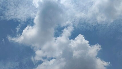 Beautiful blue sky with clouds background
