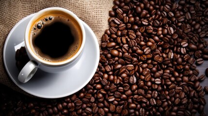 Fototapeta premium Cup of coffee background
