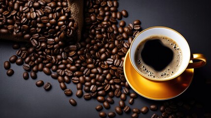 Naklejka premium Cup of coffee background