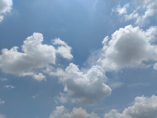Beautiful blue sky with clouds background