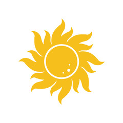 Sun in vintage style vector illustration