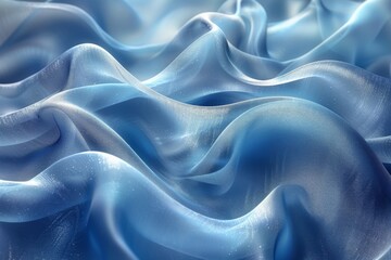 Obraz premium Abstract blue background with smooth curved design and blurred lines. Modern artistic concept in blue hues.