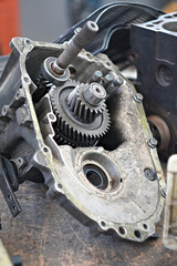 Gear wheels of an internal combustion engine gearbox