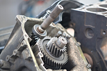 Gear wheels of an internal combustion engine gearbox