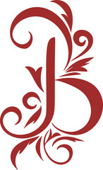 Fototapeta premium stylish typographic alphabet b letter svg 