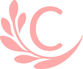 Obraz premium stylish typographic alphabet c letter svg 