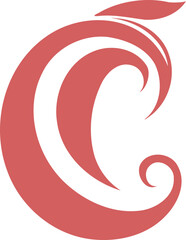 stylish typographic alphabet c letter svg 