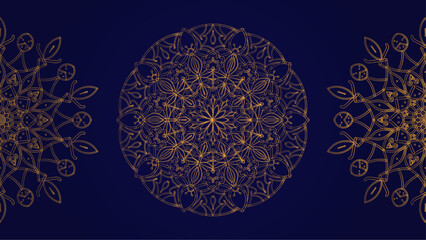 gradient blue and white abstract mandala background