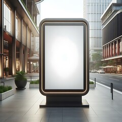 A billboard large empty white on the stree design graphict sidewalk on a sidewalk vector creative.