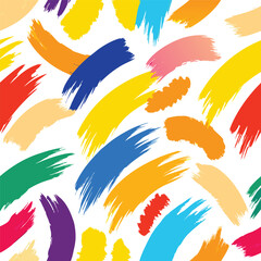 Seamless pattern with brush strokes