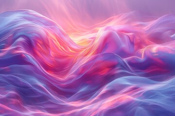 Obraz premium Neon colors flow with grainy texture effect on a purple, pink, and blue color gradient background. Blurred futuristic banner design.