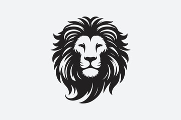 Fototapeta premium Lion Face Logo Icon Vector Illustration Design