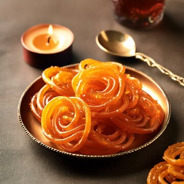 Indian special sweet food jalebi or imarti