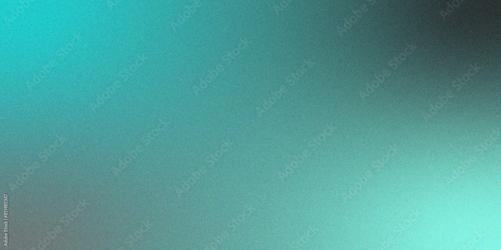 Poster teal green blue grainy glowing noise texture. rough grunge grainy noised blurred color gradient. tur