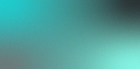 Teal green blue grainy glowing noise texture. Rough grunge grainy noised blurred color gradient. Turquoise glowing noise texture poster backdrop design. Material blue surface vintage texture.