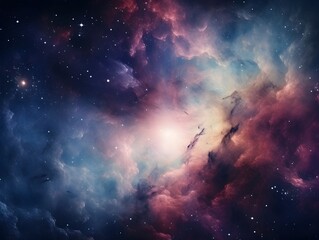 Obraz premium Swirling Nebula Clouds Immerse in Cosmic Dust and Stellar Formations
