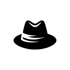 black hat professional business logo vector illustration template design