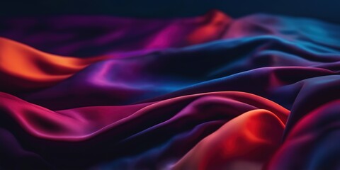 Obraz premium Dark blue orange red purple grainy gradient textured background, wide background