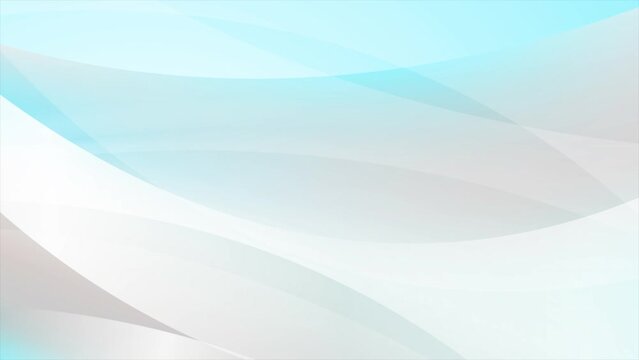 Abstract blue grey glossy waves minimal elegant background. Seamless looping flowing smooth wavy motion design. Video animation Ultra HD 4K 3840x2160