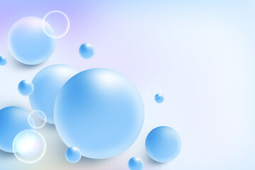 Abstract geometric circle soft light gradient blue background bokeh for Graphic Business background hitech technology digital design illustration web template backdrop desktop wallpaper bubbles banner