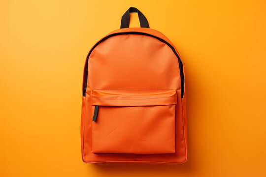 Mockup of childrens school backpack with copy space for back to school concept on bright background