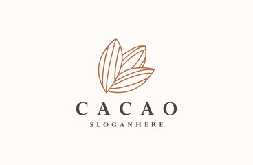 cacao vector logo line art design