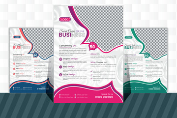 vector corporate business flyer template design