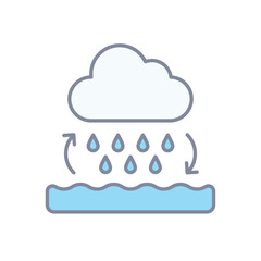 Water Cycle vector icon
