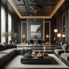 A room style interior set design with a large couch and a table informative optimized unique engaging.