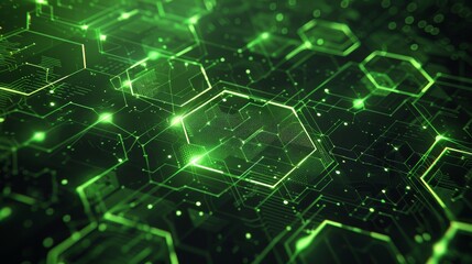 Obraz premium Abstract Green Circuit Board Pattern