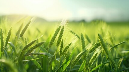 Green wheat background