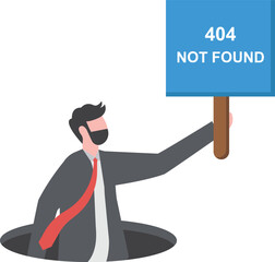 Page not found 404 error, business concept vector illustration
