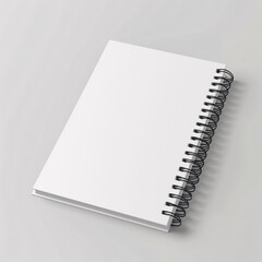 spiral notebook mockup with a blank white cover