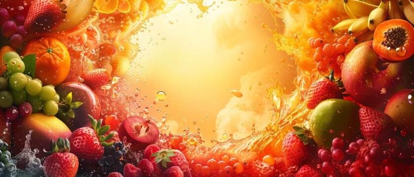Vibrant Summer Bounty: A Whirlwind of Fresh Fruits