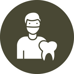 Dentist Glyph Circle Icon