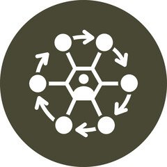 Information Resources Glyph Circle Icon