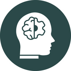 Deep Learning Glyph Circle Icon