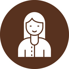 Woman Glyph Circle Icon