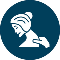 Body Massage Glyph Circle Icon